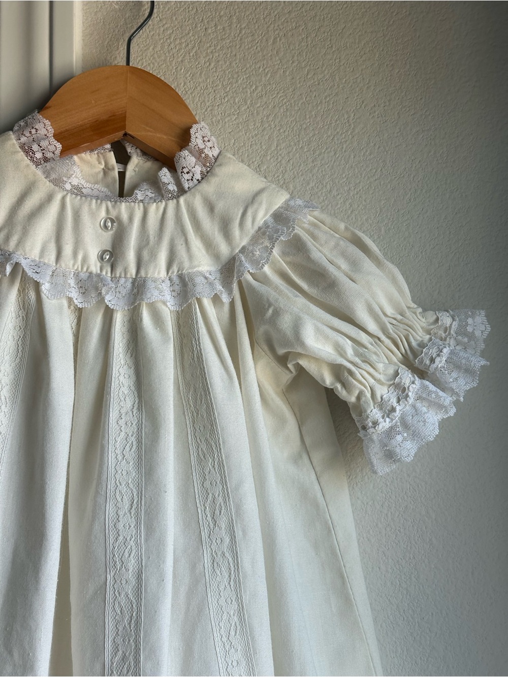 Frilly Vintage Handmade Baby Baptism Gown - Picture 3 of 6